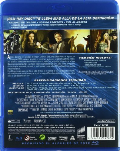La Leyenda Del Zorro - Bd [Blu-ray]