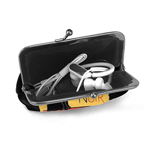 La Petite Sociere Et Le Chat Noir Service De Livraison monedero de cuero para cambiar el monedero, cierre de beso, mini cosméticos bolsas de maquillaje para mujeres y niñas