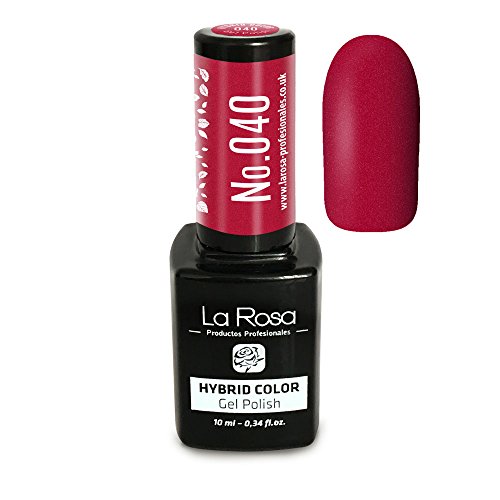 La Rosa UV LED Hybrid Color Gel Esmalte Semipermanente Gellack no.040 - amaranto, rojo tirando a rosa