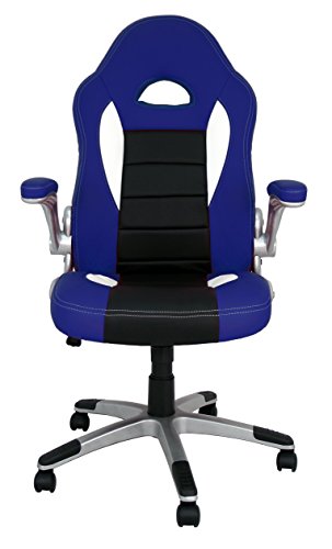 La Silla Española Sepulveda Silla de Oficina, Piel Sintética, Azul Y Negro, 50x50x120 cm