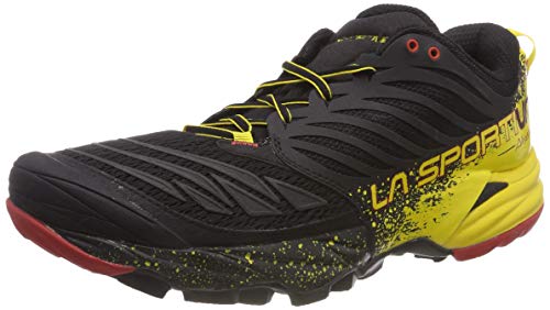 La Sportiva Akasha Trail Running Calzado para Hombre, Multicolor (Red/Black/Yellow), 41.5 EU