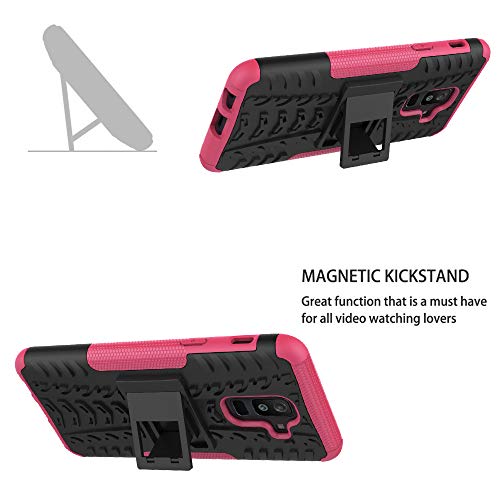 Labanema Galaxy A6 Plus 2018 Funda, [Heavy Duty] [Doble Capa] [Protección Pesada] Híbrida Resistente Funda Protectora y Robusta para Samsung Galaxy A6 Plus 2018 (con 4 en 1 Regalo empaquetado) - Rosa