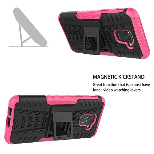 Labanema Galaxy J6 2018 Funda, [Heavy Duty] [Doble Capa] [Protección Pesada] Híbrida Resistente Funda Protectora y Robusta para Samsung Galaxy J6 2018 (con 4 en 1 Regalo empaquetado) - Rosa