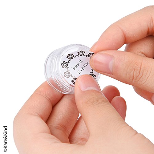 Labels for Lip Balm Container Jars - Value Pack of 600 Stickers - 200 Writable and 400 Printed Stickers - Self Adhesive - Easy to Peel, Apply and Remove - Fineliner Pen Included for Label Writing