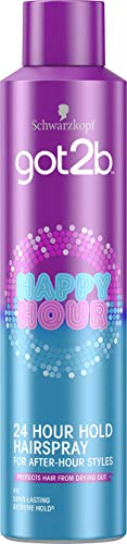 Laca got2b Happy Hour de Schwarzkopf, para fijación extrema, acabados y peinados, producto para peinados de larga duración (24 horas), 6 unidades de 300 ml
