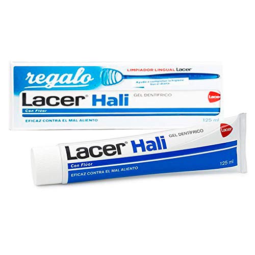 Lacer Hali Gel Dentífrico, 125ml+REGALO Limpiador Lingual