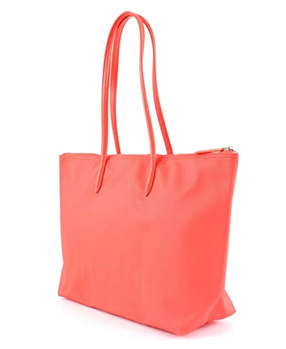 LACOSTE Bolso de Señora con Cremallera - Shopping Bag, 47x29x13cm (AnxAlxP) (Coral)