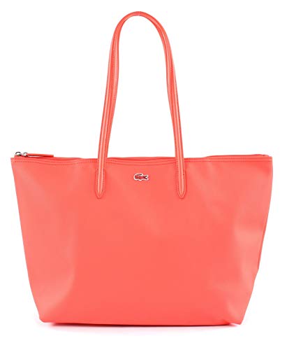 LACOSTE Bolso de Señora con Cremallera - Shopping Bag, 47x29x13cm (AnxAlxP) (Coral)