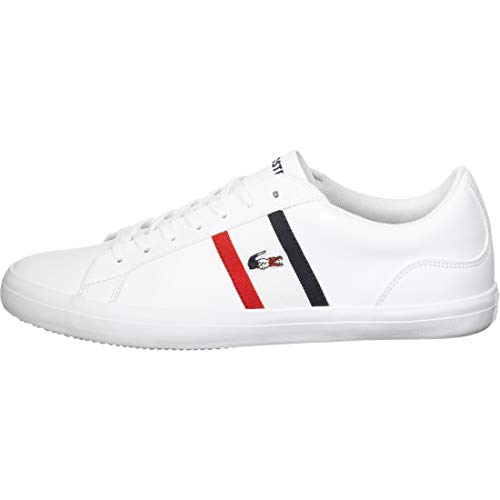 Lacoste Lerond TRI1 CMA, Zapatillas para Hombre, Blanco (Wht/Nvy/Red), 45 EU