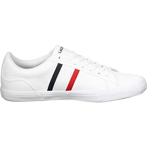 Lacoste Lerond TRI1 CMA, Zapatillas para Hombre, Blanco (Wht/Nvy/Red), 45 EU