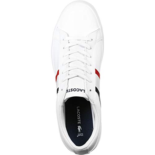 Lacoste Lerond TRI1 CMA, Zapatillas para Hombre, Blanco (Wht/Nvy/Red), 45 EU