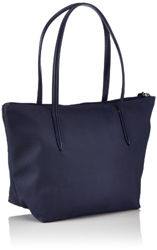 Lacoste Medium Small Shopping Bag, Bolso de hombro para Mujer, Navy Blue/Dark Blue/Pegasus 141, 24x25x14 cm (B x H x T)