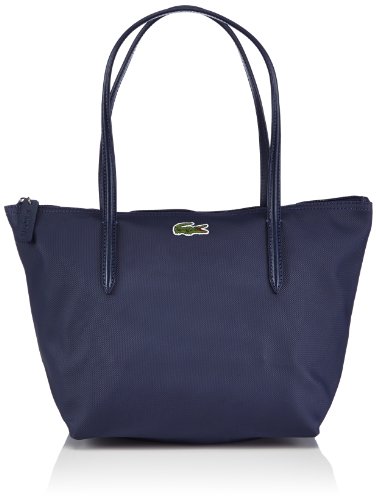 Lacoste Medium Small Shopping Bag, Bolso de hombro para Mujer, Navy Blue/Dark Blue/Pegasus 141, 24x25x14 cm (B x H x T)