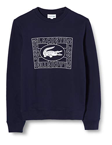 Lacoste Sh8807 Sudadera, Azul (Marine 166), Large (Talla del Fabricante: 5) para Hombre