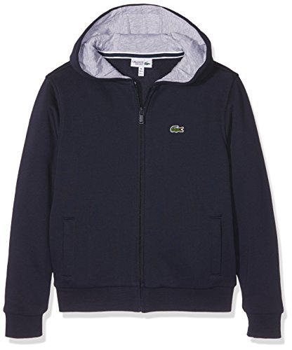 Lacoste Sport SJ2903 Sudadera con Capucha, Azul (Marine/Argent Chine), 12 años (Talla del Fabricante: 12A) para Niños