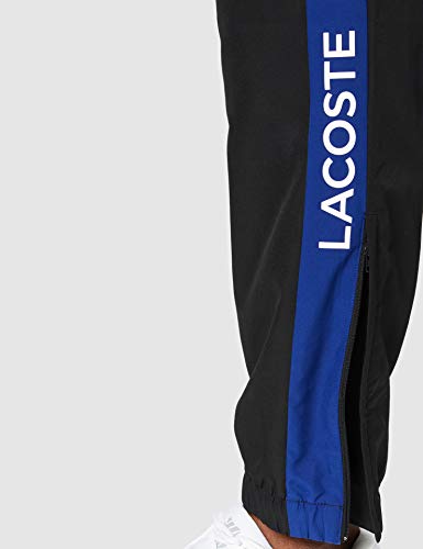 Lacoste XH3661 Pantalón Deportivo, Noir/Cosmique-Blanc-cosmi, M para Hombre