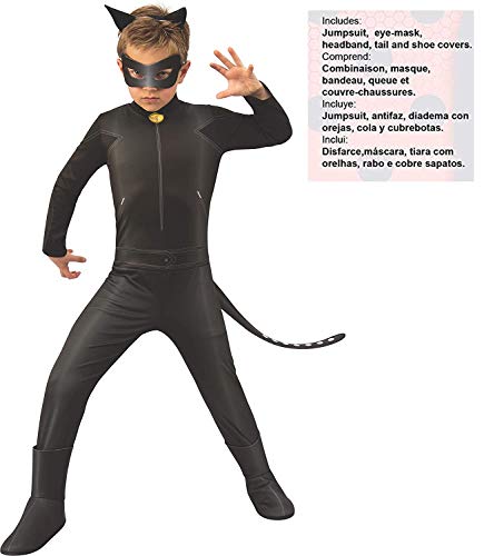 Ladybug - Disfraz de Cat Noir para niños, talla 5-6 años (Rubie'S 640904-M)