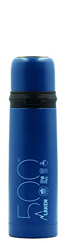 Laken Azul Termo de Acero Inoxidable con Tapón-Vaso 0,5L, Adultos Unisex, 500ml