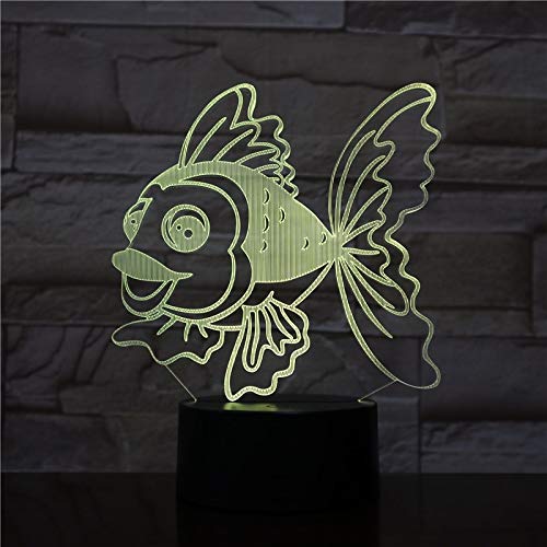 Lámpara 3D de mesa de peces dorados, sensor táctil USB, iluminación novedosa, regalo para niños y bebés, gadget para peces, luz de noche Led para decoración de dormitorio