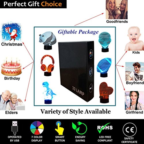 Lámpara de ilusión 3D Luz de noche led con campanilla Figura de hadas para la decoración del hogar Mesa de cambio de color Princesa Tinker Bell Regalos