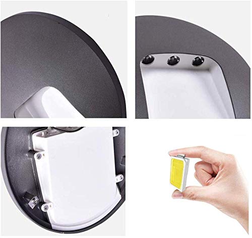 Lámpara de pared moderna, luz de seguridad exterior de aluminio impermeable al aire libre LED, utilizada para sala de estar balcón corredor parque camino, blanco cálido 9W Luz