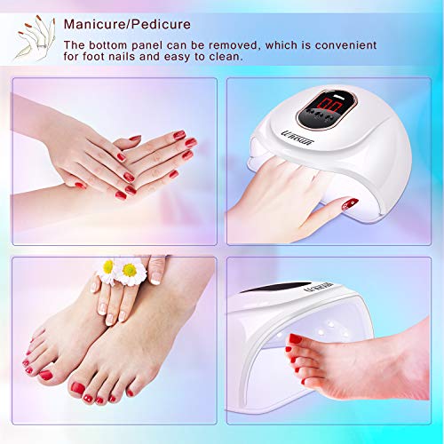 Lámpara UV para secador de gel de uñas Macaron Lámpara de curado de esmalte de uñas Máquina de luz ultravioleta Secador de uñas postizas Barniz de gel acrílico 500 calcomanías de uñas - 54W