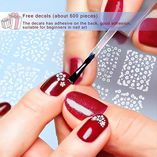 Lámpara UV para secador de gel de uñas Macaron Lámpara de curado de esmalte de uñas Máquina de luz ultravioleta Secador de uñas postizas Barniz de gel acrílico 500 calcomanías de uñas - 54W