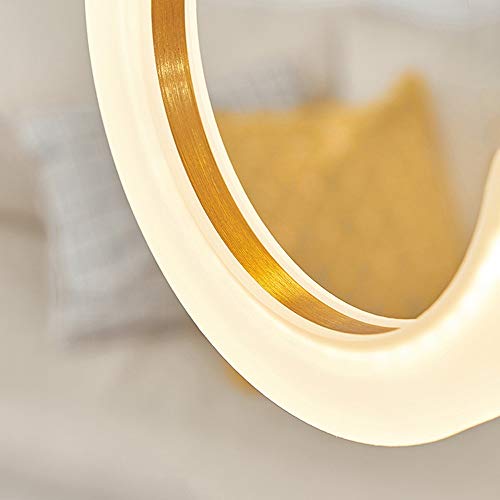 Lámparas colgantes Lámparas de acrílico, Nordic 3 anillos de techo de aluminio cepillado luces pendientes, creativo moderno de la decoración del accesorio de iluminación for el restaurante comedor Coc