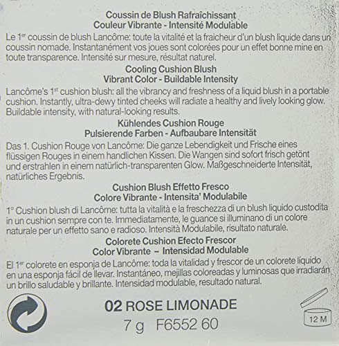 Lancôme (public) 4935421623360 rubor Rosa 02 Crema - Rubores (Rose Limonade, Rosa, 1 Colores, Crema, Radiante, Mujeres)