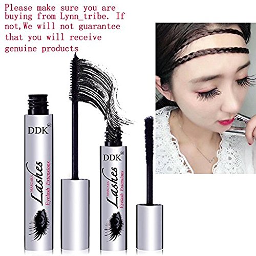 LanLan 2 unids/Pack 4D Rimel Impermeable de Doble Cabeza, Dense Silk Fiber Waterproof máscara de pestañas, Alargar Natural Curl de Regalo