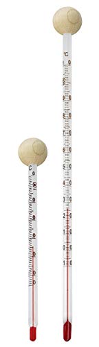 Lantelme 2 piezas de termómetro de biberón Juego de biberones de comida Placa para bebés Termómetro de cristal analógico 6773