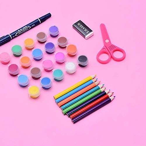 Lápices de arte for colorear El conjunto de colores Conjunto del bosquejo Haciendo linda regalos for niños y adultos de los niños Conjunto Doodle y Tableros del garabato (color: rosa, Tamaño: Tamaño l