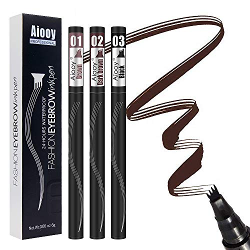 Lápiz de Cejas, Tatuaje de lápiz Microblading Lápiz de lápiz impermeable & Larga Duración Sketch Pen Eyebrow Maquillaje Natural