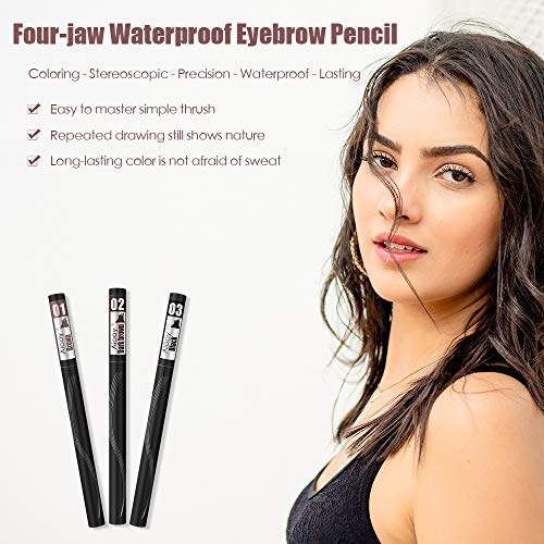 Lápiz de Cejas, Tatuaje de lápiz Microblading Lápiz de lápiz impermeable & Larga Duración Sketch Pen Eyebrow Maquillaje Natural