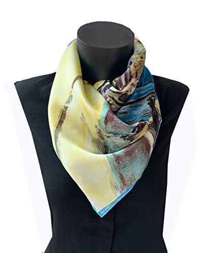 laprée - Bufanda de Seda Cuadrada Reproducción de la Pintura Pont Neuf por Pierre-Auguste Renoir