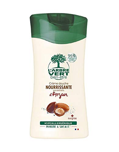 L'arbre vert Bien-être Crème Douche Argan aux Extraits d'Argan Bio - Pack de 6
