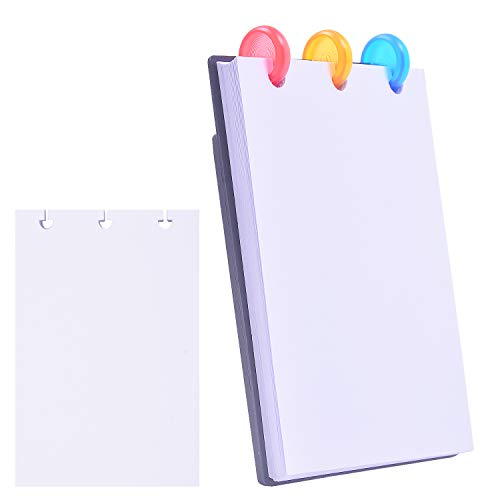 Larcenciel - Bloc de notas para escribir mensajes de oficina y escribir notas en blanco rellenable para la compra, tareas domésticas, 140 x 82 mm