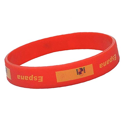 Las Pulseras De Silicona Pulseras con La Bandera Nacional Y del Escudo De Armas del Emblema para Hombres Y Mujeres España