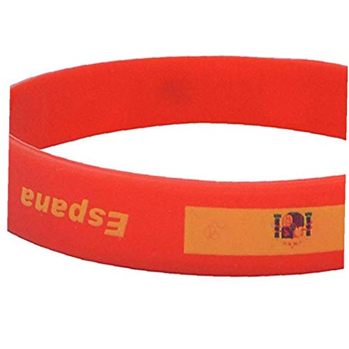 Las Pulseras De Silicona Pulseras con La Bandera Nacional Y del Escudo De Armas del Emblema para Hombres Y Mujeres España