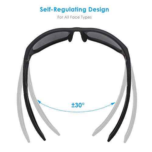LATEC Gafas de Sol Deportivas, Gafas Ciclismo Polarizadas con Protección UV400 y TR90 Unbreakable Frame, para Hombres Mujeres al Aire Libre Deportes Pesca Esquí Conducción Golf Correr Ciclismo