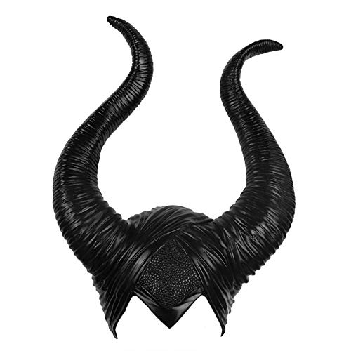 Latex Maleficent Hat Horns Evil Queen Custume Sombrero de Cosplay Halloween
