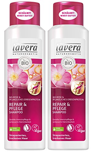 lavera pelo champú Repair & Cuidado ∙ Rose ∙ desgastadas seca pelo ∙ Vegan bio pelo champú Natural & innovadora Hair Care Natural cosmético ∙ Cuidado Del Cabello 2 Pack (2 x 250 ml)