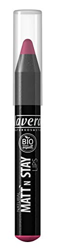 lavera Pintalabios Natural Matt'n Stay Lips -Matt‘n Pink 05- Lipstick ∙ Barra de Labios ∙ Efecto mate irresistible ✔ Cosmética Natural ✔ Bio ✔ Maquillaje Organico 100% Certificado (3.1 gr)