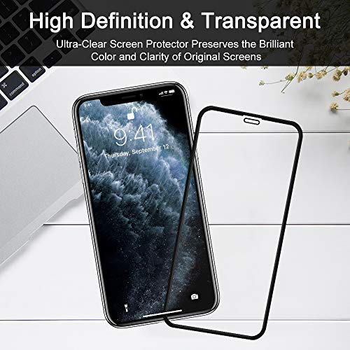 laxikoo Protector Pantalla para iPhone 11 Pro MAX, [3 Piezas] Cristal Templado iPhone XS MAX [Cobertura Completa] [Marco Instalación Fácil] [9H Dureza] Vidrio Templado iPhone 11 Pro MAX/XS MAX -6.5''