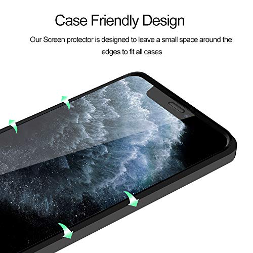 laxikoo Protector Pantalla para iPhone 11 Pro MAX, [3 Piezas] Cristal Templado iPhone XS MAX [Cobertura Completa] [Marco Instalación Fácil] [9H Dureza] Vidrio Templado iPhone 11 Pro MAX/XS MAX -6.5''