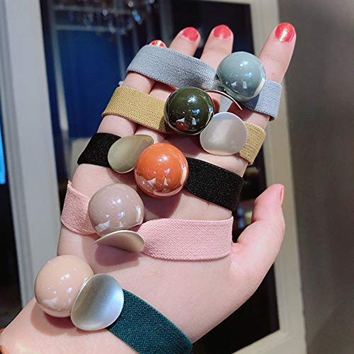 Lazos para el cabello redondos para mujeres Gomas para niñas Gomas para el cabello Accesorios para el cabello para damas Diadema elástica para el cabello Sombreros, Rosa