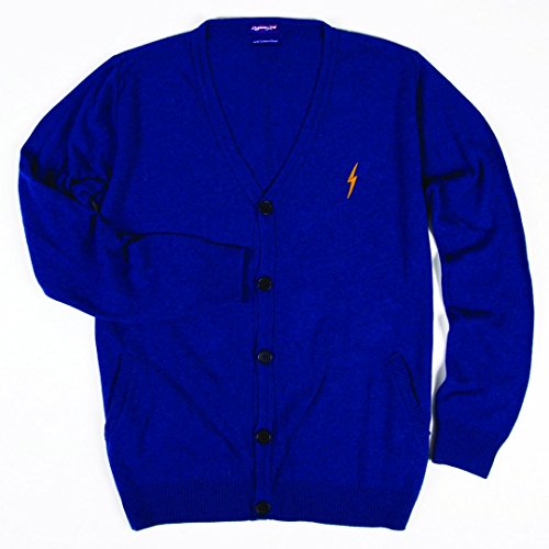 L.Bolt Cashmere Blend Cardigan State Jersey, Hombre, Azul, M