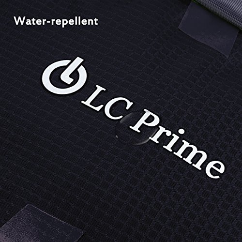 LC Prime Mochila de Hombro Bolsa de Hombro, Práctico y Espacioso para Llevar Artículos de Uso Cotidiano al Caminar IR de Excursión Acampar Viajar Nailon Fabric Black, by