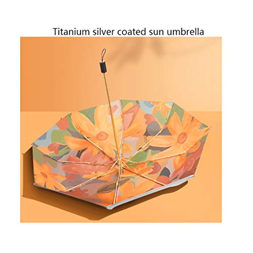 LCM Protección UPF50 + Paraguas Sun Anti-Ultravioleta Paraguas de Sol Retro Doble del Paraguas de Tela Plegable Paraguas de Hombres y Mujeres