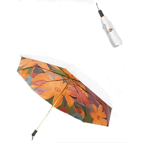 LCM Protección UPF50 + Paraguas Sun Anti-Ultravioleta Paraguas de Sol Retro Doble del Paraguas de Tela Plegable Paraguas de Hombres y Mujeres